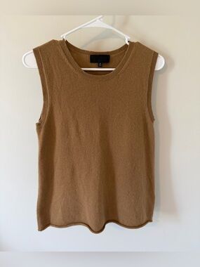 Nili Lotan Cashmere Tank Top Camel Brown Women’s Size Medium